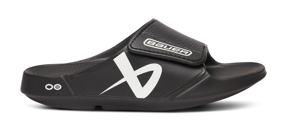 BAUER/OOFOS Men's OOahh Sport Flex Sandal – Black